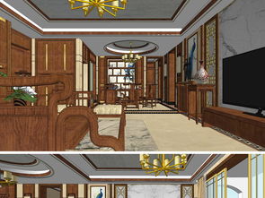 精品新中式風(fēng)格家裝室內(nèi)設(shè)計(jì)方案SU模型圖下載指南